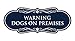 Designer Paws, Warning Dogs on Premises Sign (Navy Blue/White) - Small 1 Pack
