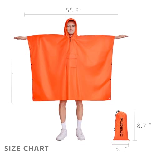 Image of Hooded Waterproof Raincoat, Unisex Outdoor Hiking Camping Mat and Small Tent