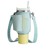 Stanley (スタンレー) オールデイ クエンチャー キャリーオール 40オンスタンブラー用 ハンドル付き | クロスボディバッグ 携帯電話ホルダーポケット カードスリーブ 取り外し可能なストラップ付き | ウォーターボトルキャリアバッグ | BPAフリー | ミスト