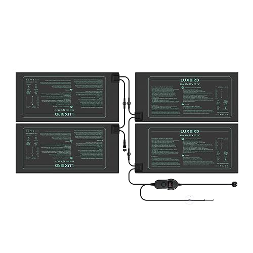 Luxbird 4 Pack Seedling Heat Mats with Digital Thermostat Controller, 10