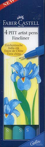 Image of Faber-Castell 167006 Pitt Artist S Fine Pen Set - Pack of 4, Multicolor