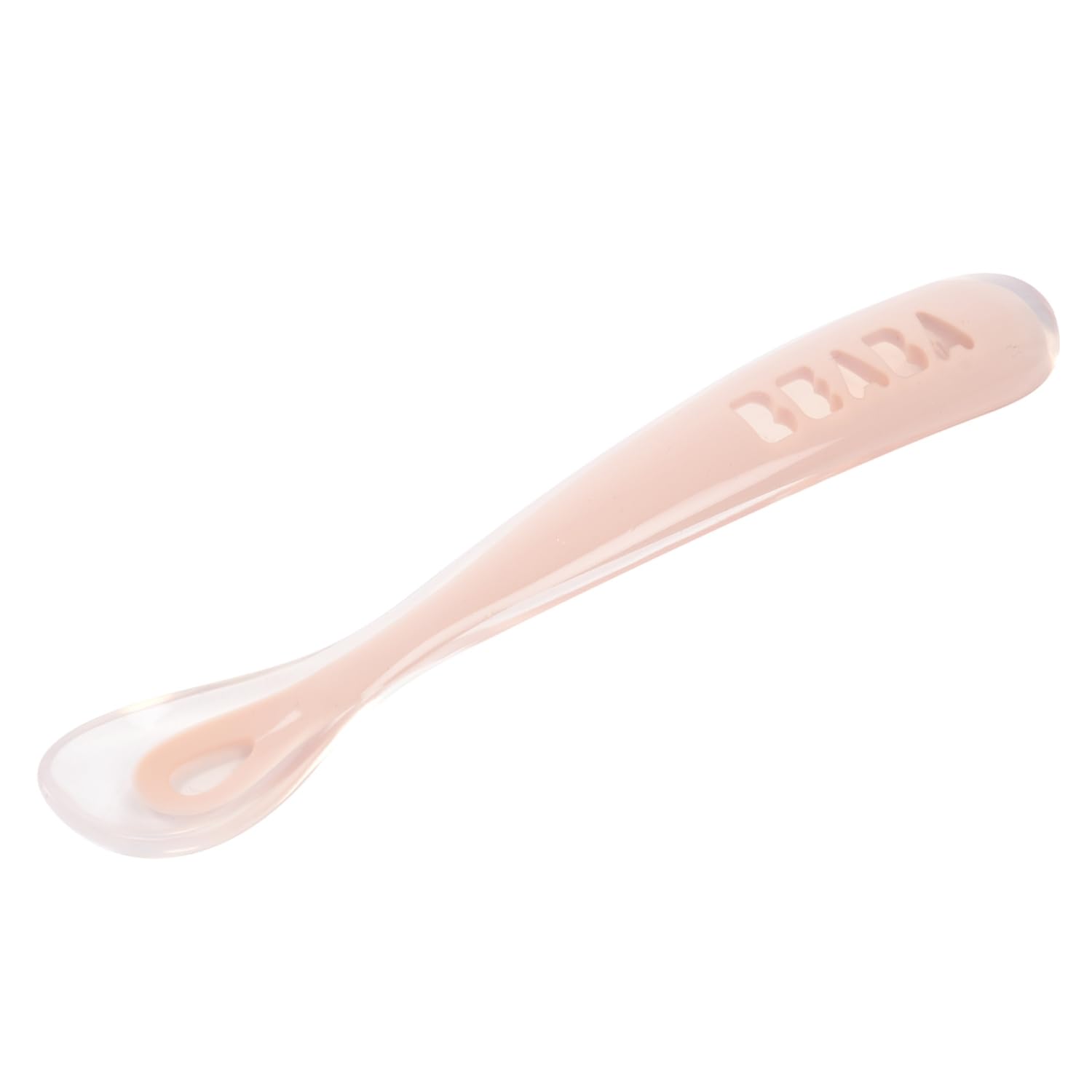 BÉABA - Silicone Spoon for Baby and Newborn, Weaning, Pink, 1 piece