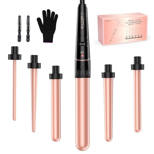 BESTOPE PRO 6 en 1 Rizador Pelo Ondas (Oro Rosa)