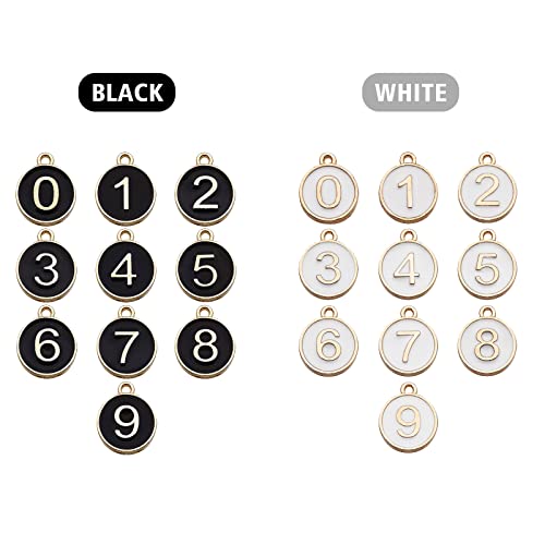 Number Charms - 60 Pcs Figure Diy Pendants For Earrings Bracelets Necklaces Supplies Mixed Alloy Enamel Jewelry Making Charms Beads For Women Decorations For Crafting Finding #TOP2