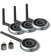 DARLYOR Wireless HDMI Transmitter and 3 Receivers, Wirelessly Simultaneous Expansion of Multiple ...