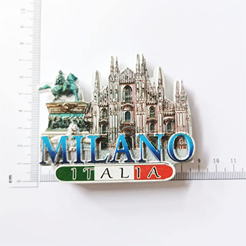 Imán decorativo Milan Italy de resina artesanal miniatura 6
