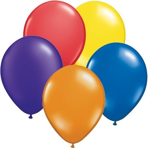 Pack of 1000 Assorted Colours Latex Party Balloons (200x Yellow, 200x Blue, 200x Orange, 200x Purple & 200x Red)
