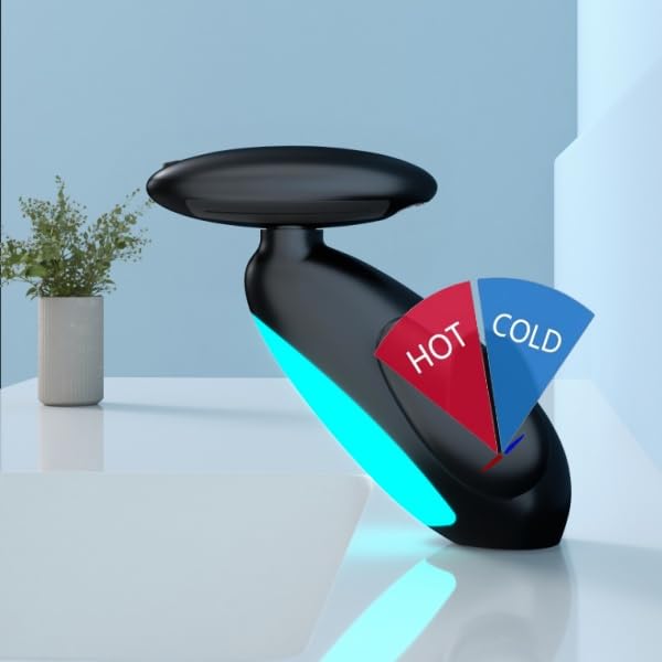 Robinet de lavabo LED 4 modes avec jet cascade et douchette amovible rotative - 5