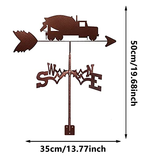 Veleta de metal resistente con indicador y estaca decorativa 8