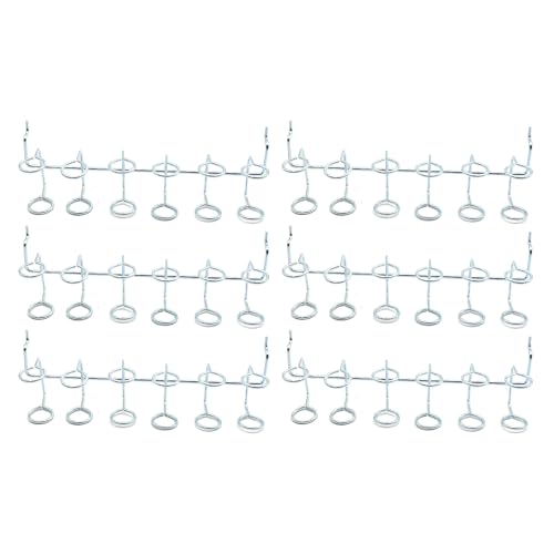 Saihisday 6pcs Pegboard Screwdriver Storage Metal Pegboard Tool Hooks Multi-Ring Tool Holders Six-Tool Multi-Organizer Racks for Retail Store Supermarket Storage Area