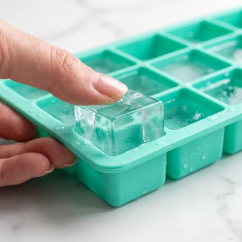 Bandeja grande para cubitos de hielo de silicona con tapa miniatura 2