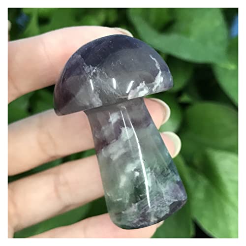 Statue de champignon en fluorite naturelle brute sculptée main pour déco unique - 5