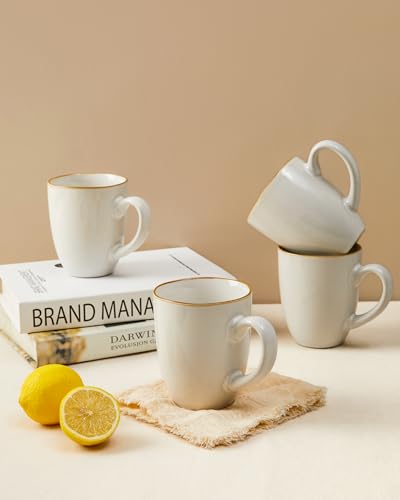 Image of Pokini Coffee Mug 15oz, Coffee Mugs Set of 4, Cups for Latte Tea Cappuccino