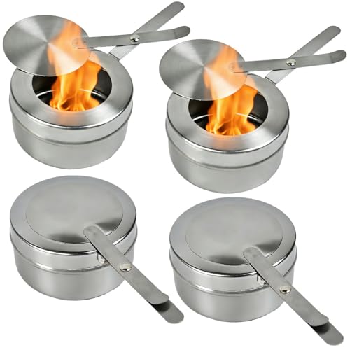 ASOUUNLD 4 Stück Brennpastenbehälter mit Deckel Brennpaste für...