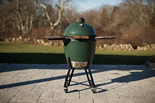 Aura Outdoor Products Rolling Cart Rolling Nest for Large Kamado Grills, Big Green Egg Accessories Powder Coated Best Casters