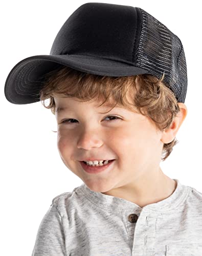 Funky Junque Kids Trucker Hat Adjustable Snapback Mesh Cap - Retro High Crown Style for Boys & Girls