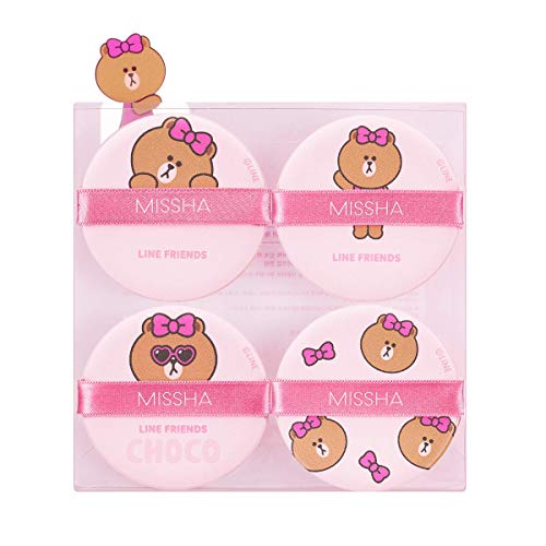 Missha Tension Pact Puff_Line Friends Edition [Fitting 4P_#02 Choco]