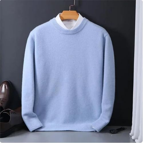 Men's Crewneck Knit Sweater Lightweight Warm Long Sleeve Pullover Jumper Business Pullover Sweater2