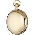 Charles-Hubert, Paris 3907-GRR Premium Collection Gold-Plated Stainless Steel Polished Finish Double Hunter Case Mechanical Pocket Watch - Image 3