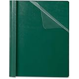 Oxford Premium Clear Front Report Covers, Dark Green, Letter Size, 25 per box (58817)