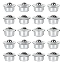 CertBuy 20 PCS 5/8" Roller Ball Transfer Bearing, CY-15H Carbon Steel Ball Transfer Bearing Casters, Ball Bearing Rollers, Universal Base Roller Ball for Conveyor, Roller Stand, Load Capacity 44lbs