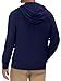 TUREFACE Mens Drawstring Hooded Sweaters Blue Long Sleeve Casual Sweatshirt Pullover 2025 Fashion Hoodies Sweater