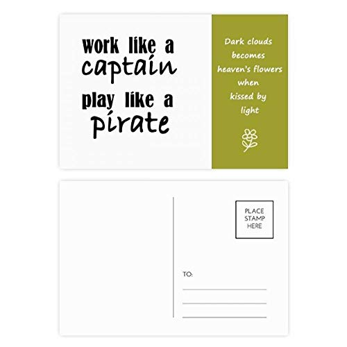 Jeu de cartes postales poésie capitaine de 20pcs multicolores en format 5,7 pouces