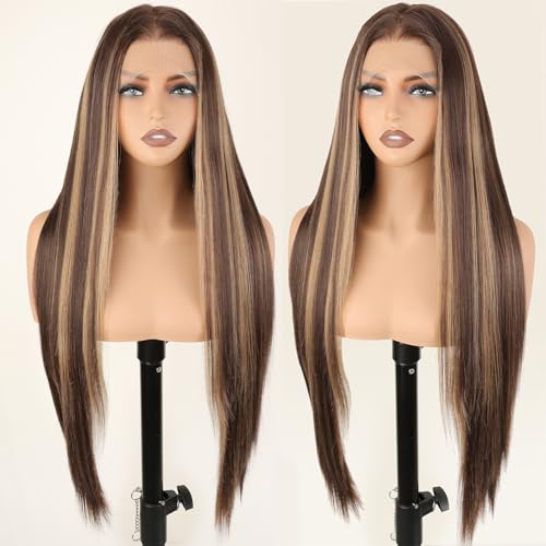 SOKU 13x6 Highlight Blonde Lace Front Wigs Pre Plucked 4/27