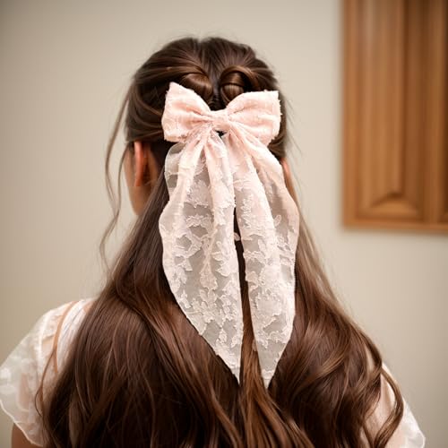LFOUVRE Pinzas de pelo elegantes para niñas y mujeres - Clips y pasadores de pelo estilosos | Moños rosas para niñas, accesorios para el cabello para mujeres, perfectos para uso diario o ocasiones especiales miniatura 5