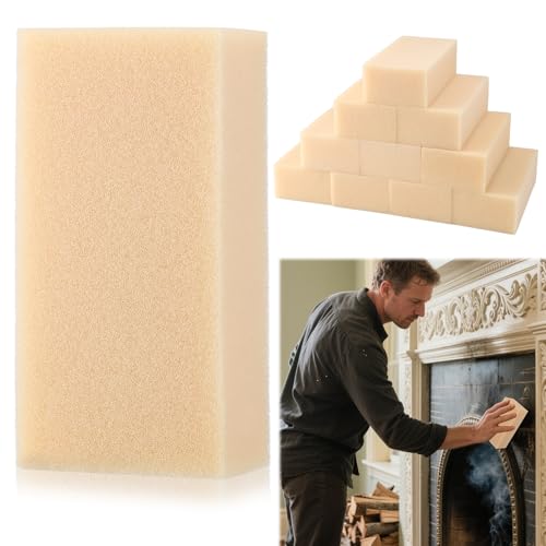 Image of 10 Pcs Reusable Soot Eraser Sponge for Dry Cleaning Soot Eraser Sponge Effective Soot Remover for Pet Hair, Dust, and Dirt on Painted Walls, Books, and Car Interiors
