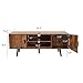 Iwell TV Stand for 55 Inch TV, TV Console with 2 Cabinets and Shelves, TV Stands for Living Room/Bedroom, Rustic Brown