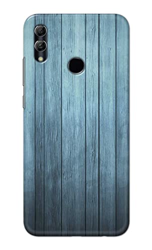Image of Printed Hard Back Cover Case for Huawei P Smart 2019 | Honor 10 Lite Back Cover (Wooden Blue) -1302