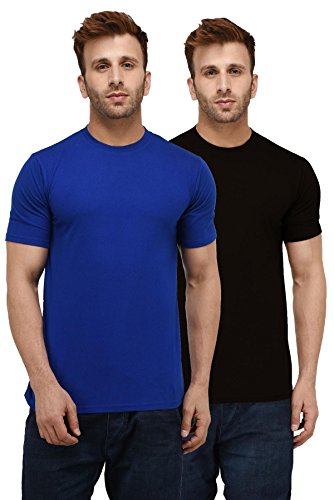 Image of London Hills Solid Cotton Blend Half Sleeve Regular Men Round Neck Tshirts | T Shirt For Man | Tshirt | Shirts Men | Tshirt For Man | T-shirt | T-shirts | Stylish | Gym Wear For Workout | MultiColored