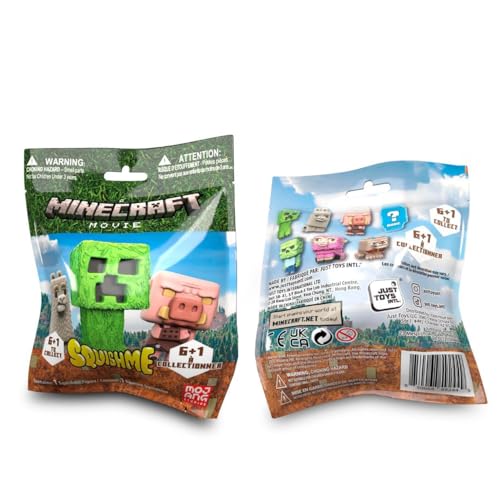 Image of Minecraft Movie SquishMe Squishy Toy – Officially Licensed Stress Relief Squeeze Toy for Kids & Adults, Slow Rising, Collectible Gift for Gamers, Desk & Fidget Use