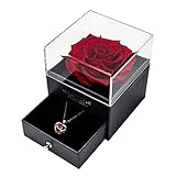 ✿ Joyero de rosas preservado Es un regalo atractivo e impresionado para que las mujeres muestren su amor, aprecio, respeto, bendición, cariño, amistad, etc.