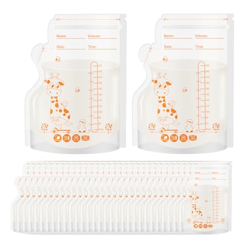 Aolso 30 Pezzi Sacchetti Latte Materno, 250ml Sacchetto Per La Conservazione Del Latte Senza BPA, Contenitore Latte Materno con Scala, Sacchetto di Stoccaggio Pre-sterilization Autoportanti