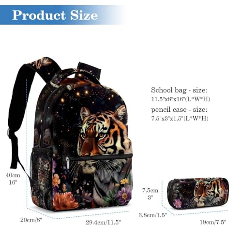 Sac à dos scolaire robuste 2 pièces résistant à l'eau pour ados - 2
