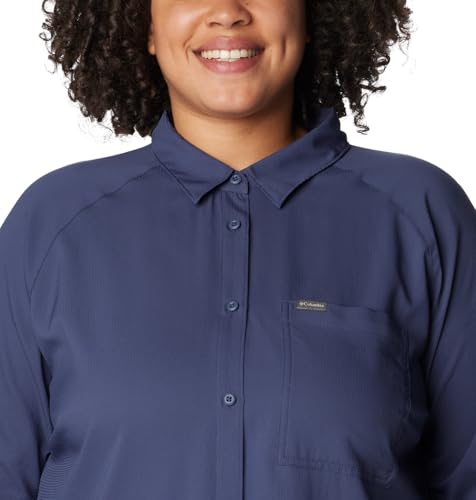 Columbia Women's Anytime Lite Long Sleeve Hiking Shirt, Nocturnal, X-Large - image 3