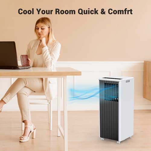Image of 8000 BTU Portable Air Conditioner, 3-in-1 Portable AC for Rooms Up to 350 Sq.ft, Quiet Sleep Mode, Fast Cooling, Compact with Dehumidifier and Remote Control
