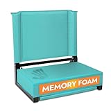 Stadium Seats Bleacher Seats with Backs and Cushion Stadium seat Bleacher Chairs Bleacher chairs with back and cushion Soccer Football Hockey Baseball Gifts Hockey Mom Football (Turquoise, Standard)