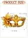 Zehope Flower Masquerade Masks Lace Venetian Mask Halloween Mardi Gras Party Costume for Women (Gold)