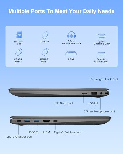 Image of 14 Inch Laptop Computer Business Laptop for Student Work, 8GB RAM 256GB SSD, FHD IPS Display, Pentium 6500Y (Up to 3.4GHz), Fast Charging, Type-C, Quad Speakers, HDMI, USB3.2, BT5, WiFi 5