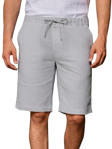 Image of Vogaan Men's Multi Color Linen Cotton Shorts | Regular Fit Casual Summer Shorts with 3 Pockets