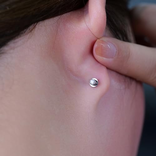 Limerencia Hypoallergenic G23 Implant Grade Titanium Screw Back Earrings Tragus 20G Helix F136 Piercing Post for Sensitive Ears Cartilage2