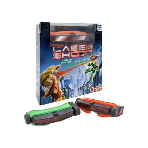 Megableu Laser Shoot - Juego láser para niños a Partir de 6 años, sin Pistola, con 2 máscaras láser Ajustables, Combate hasta 10 m, Juegos al Aire Libre y Interior, Idea de Regalo, versión Francesa