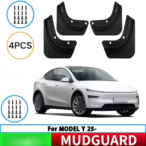 Guardabarros de coche para Tesla Model Y 2025: protector contra salpicaduras de rueda 2