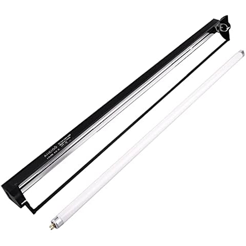 Aiicioo T5 UVB Lighting Combo Kit - Desert 10.0 Terrarium Hood Light Fixture & High Output T5 HO UVB Bulb for Reptiles Chameleon Gecko (watts, 24) Cover