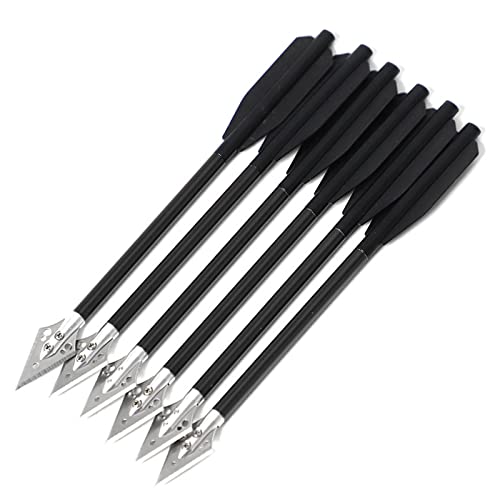 Elkrich Mini Archery Crossbow Bolts 6.25 Inch Aluminium Crossbow Bolts With Sharp Arrow Tip Mini Archery Arrows Dart For Shooting Target Practice Small Hunting Game (Black) #TOP2