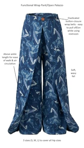 Image of Women Printed Open Rayon Palazzo Pants | Lightweight and Breathable Wide Leg Trousers Comfortable Casual Lounge Wear Flares for Women and Girls