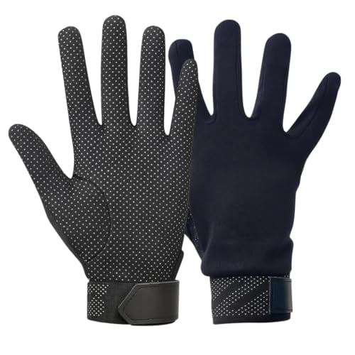 Image of PVC Dotted Tennis Cricket Batting Gloves | Anti-Slip Grip | Lightweight Breathable Fabric | Adjustable Welcro & Loop Closure | Ideal for Tennis Ball Cricket Practice & Matches (Black)